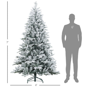 Hinged Xmas Tree - Artificial Flocked Christmas Tree