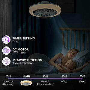 18 Inch Ceiling Fan with RGB Light and Remote Control