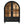Arched Display Cabinet with Tempered Glass Doors