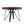 Mid Century Modern Round Dining Table with Metal Legs and Open Shelf