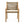 Outdoor Dining Chair Set of 4 - Acacia Wood and Wicker with Cream Cushion