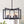 22' Modern Black Geometric 6-Light Chandelier – Industrial Metal Pendant Light Fixture for Living Room, Dining Room, or Kitchen (Bulb Not Included)