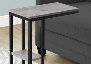 Accent Table, C-Shaped, Marble Look Contemporary & Modern Convenient Design