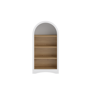 47" Freestanding Display Rack with Woodgrain Shelves
