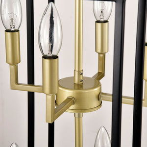 8 Light Lantern Chandelier Lighting, Entryway Chandeliers For High Ceilings, Chandeliers For Dining Room, Foyer, Entry, Staircase, Hallway, Height Adjustable (E12 Bulbs Not Included)