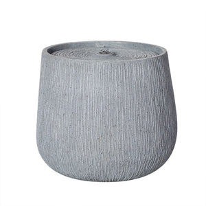 12.99' Gray Polyresin Outdoor Water Fountain with LED Light