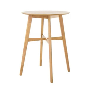 Mid-Century Modern Round Bar Table – 42" High Bar Table with Tapered Legs