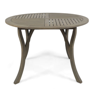 Hermosa Outdoor Acacia Wood Circular Dining Table