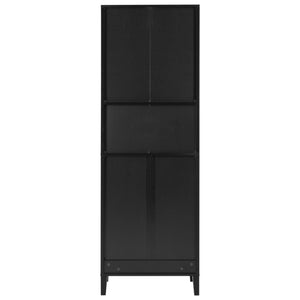 Freestanding Tall Bathroom Cabinet With Soft Close Doors And Adjustable Shelves