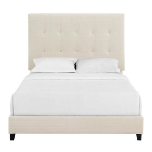 Tufted Upholstered Headboard Platform Bed