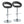 Posh - Contemporary Adjustable Barstool With Swivel With Rounded T Footrest (Set of 2)