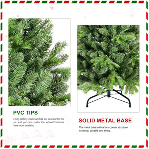 7FT Christmas Tree with 1375 PE+PVC Tips