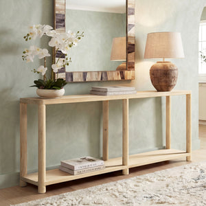 Milo - Console Table With Lower Shelf - Natural
