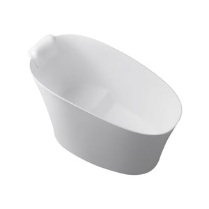 51" Solid Surface Oval Freestanding Glossy Bathtub