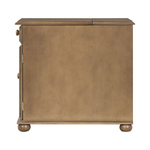 Vintage Flip Top Side Table With USB Ports