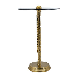 15.5x15.5x24" Round Top Accent Table With Angel Wings