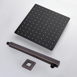 10 Inch Wall Mount Rainfall Square Shower Head, Oil Rubbed Bronze