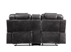 Braylon Recliner Loveseat With Cupholder Console - Brown