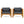 Patio Conversation Set with Foldable Acacia Wood Table and Cushioned Armchairs