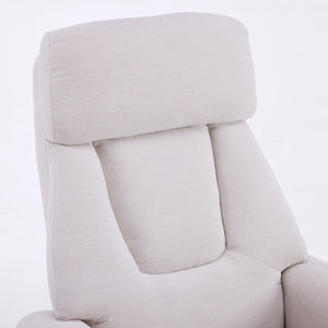 Upholstered Heated Massage 360° Swivel Accent Chair With Ottoman