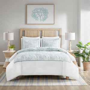 Duvet Cover Mini Set White Full/Queen
