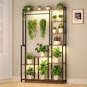 Large Indoor Plant Stand with Grow Light
