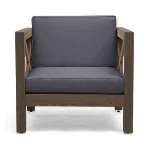 Brava Mid-Century Modern Club Chair with Water Resistant Cushions