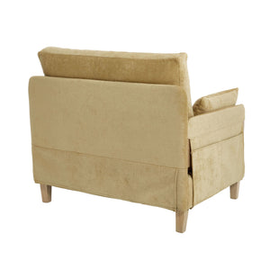 Mid Century Modern Foldable Sofa Bed, 3 In 1 Convertible Sleeper With 3 Pillows