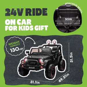 24V Kids Ride-On Electric Car with Parental Control