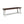 Equilibrium Outdoor Dining Table with Wooden Frame and Slat Top