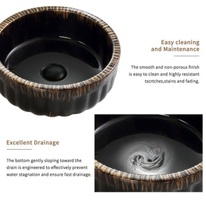 Vessel Sink, Above Counter Small Bowl - Black