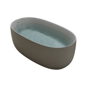 47'' Freestanding Bathtub Resin Stone Soaking Bathtub
