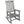 Wooden Oversized Porch Rocker Chair With Wide Seat and Tall Backrest