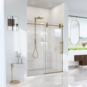 56"-60"W x 72"H Frameless Single Sliding Shower Door