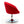 Upholstered Swivel Lounge Chair With Adjustable Height - Red