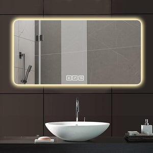 28"x60" Frameless LED Bathroom Mirror with Demist Function