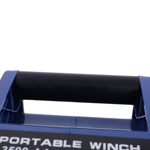 Reversible Electric 12V Trailer Winch For Boats Up To 5000 Lbs, Galvanized Wire Rope Casing - Blue