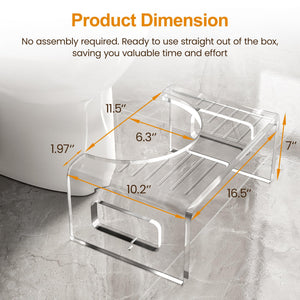 7'' Tall Acrylic Toilet Stool