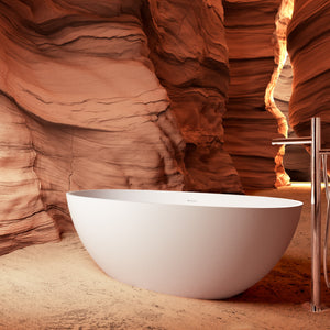 65" Freestanding Solid Surface Bathtub