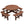 8 Person Wooden Picnic Table Outdoor Camping Dining Table with Seat