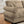 Modern Sectional Sofa With Ottoman, Round Bolster Armrests, Waist And Throw Pillows