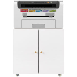 Office Furniture Copier Cabinet 2 Door Steel Copier Stand Mobile Pedestal File Printer Stand