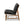 Oxford Leather Mid-Century Modern Accent Chair - Noir Black