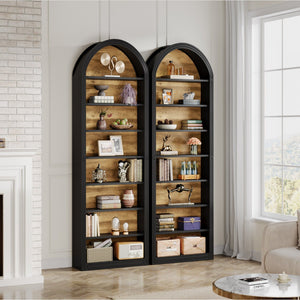 8 Tier Arched Open Display Shelving Unit For Living Room