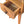 Solid Wood Extra Mini Oak-ish Curve Open Slot Nightstand