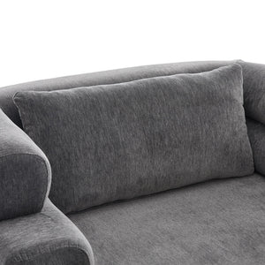 Oversized Chaise Lounge Sofa Bed with Deep Seat and Layered Armrests