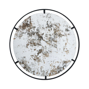 Theodor - Mirror With Industrial Design Round Mirror With Metal Frame For Wall Decor & Entryway Console Lean Against Wall - Black