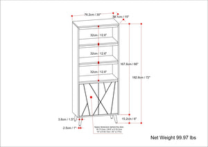 Jager - Bookshelf With Doors - Natural