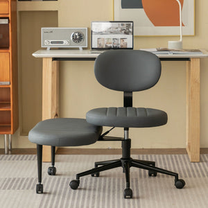 Ergonomic Cross Legged Office Chair With Back Support