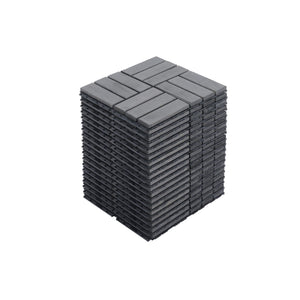 Acacia Wood Interlocking Deck Tiles Checker Pattern For Outdoor Flooring